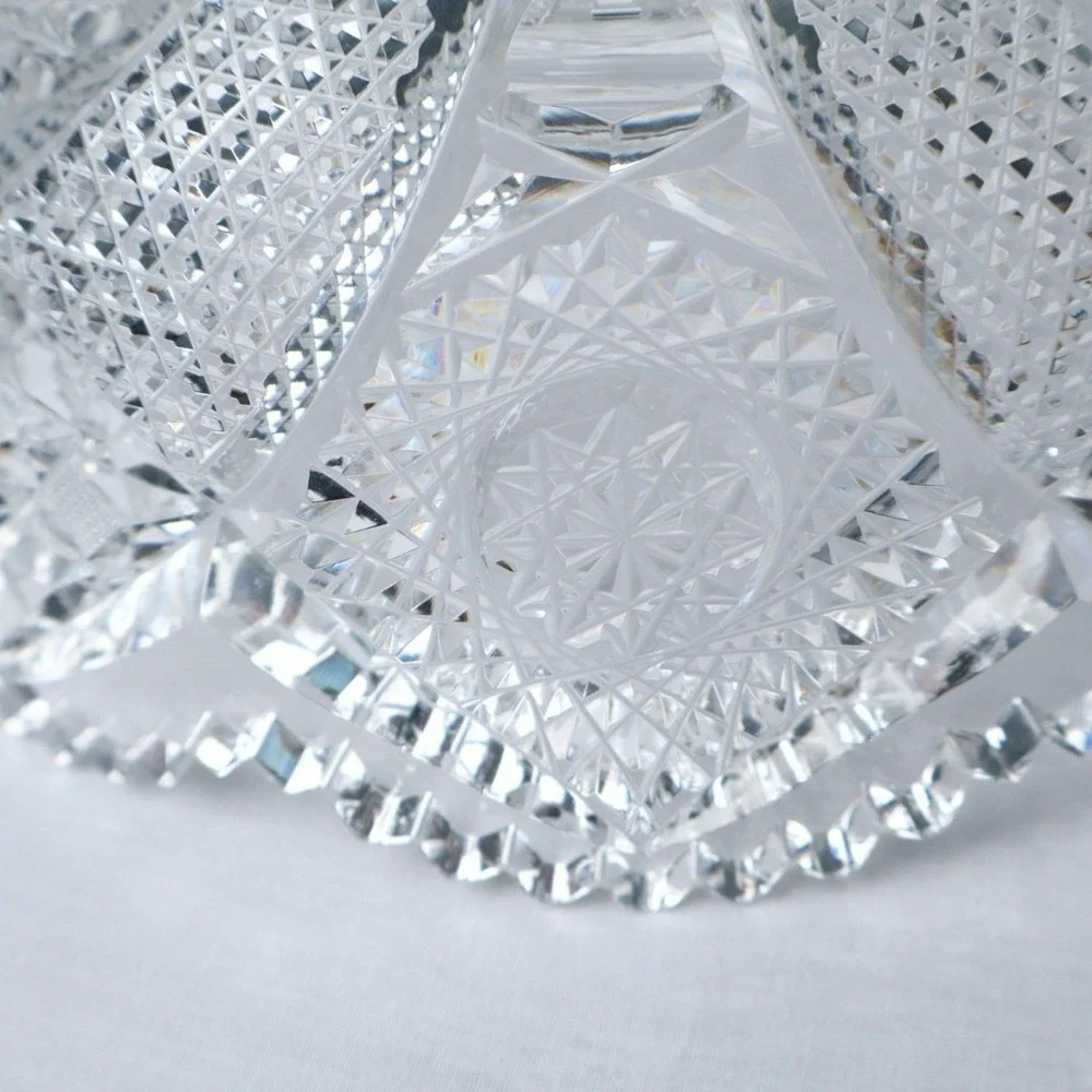 Antique American Brilliant Period Cut Glass Bowl 9